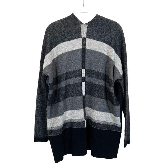Vince Variegated Marble-Print Oversized Wool Cashmere Cardigan Women's XS - Picture 5 of 11